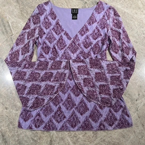 INC Petite Bohemian Lace Bell-Sleeve Women’s Top. - Picture 7 of 9